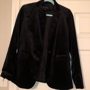 Black velvet blazer